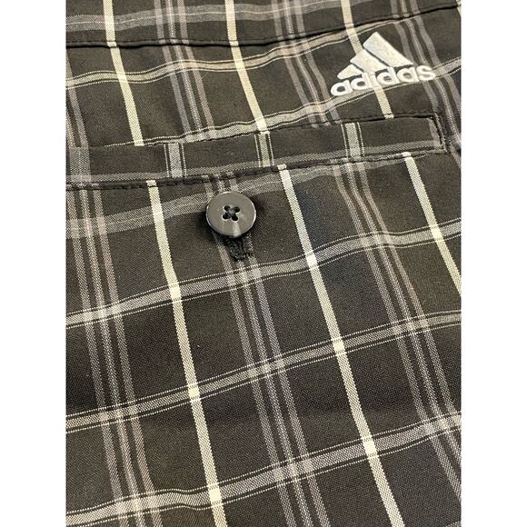 ADIDAS Golf Men's NWOT black and white plaid shorts 34 - Picture 5 of 8